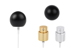 Комплект - алуминиев спрей и черна сферична капачка (голяма) за бутилки с гърловина  15/400-изображение_продукт