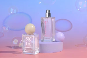 Спрей с бежова матова сферична (малка) капачка за парфюмни бутилки с 15 мм кримпване за безопасно затваряне-изображение_група