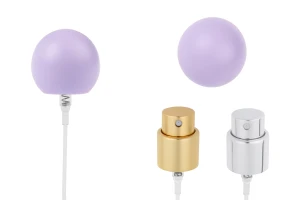 Комплект - алуминиев спрей и лилава сферична капачка (малка) за бутилки с чучур 15/400-изображение_продукт