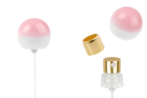 Спрей с розова градиентна сферична (малка) капачка за парфюмни бутилки с 15 мм кримпване за безопасно затваряне-изображение_продукт