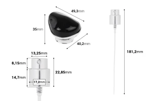 Комплект - алуминиев спрей и луксозна капачка за парфюмни бутилки с чучур 15/400-изображение_размери