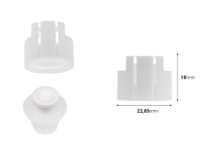 Пластмасова дозираща предпазна капачка за бутилки с гърловина 20 мм - 50 бр.-изображение_размери