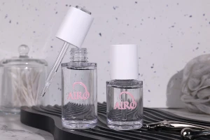 Пластмасова (PETG) бутилка 50 мл с бял капкомер с бутон (прозрачен)-изображение_група