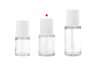 Пластмасова (PETG) бутилка 30 мл с бял капкомер с бутон (прозрачен)-изображение_група
