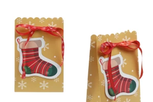 Коледни хартиени торбички за подарък 120x70x185 мм - 20 броя-изображение_продукт