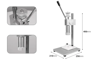 Ръчен инструмент за затваряне на бутилки за парфюм КРИМП  (изисква използването на инструменти 15-1911 и 15-1912 )-изображение_размери