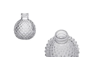 Стъклена сферична бутилка 100 мл за ароматизатор (дифузер) на винт ПП28-изображение_продукт