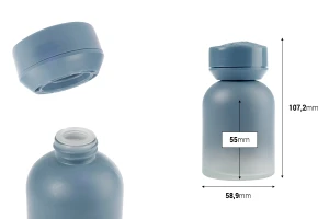 Стъклена бутилка за ароматизатор  за кола 120 мл с капачка-изображение_размери