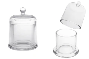 Декоративен стъклен съд (камбана) 120 мл с капачка -изображение_продукт