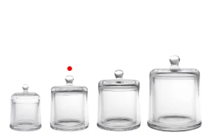 Декоративен стъклен съд (камбана) 210 мл с капачка-изображение_група