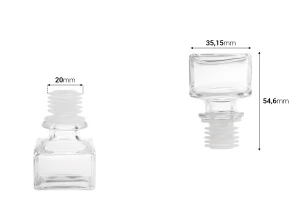 Квадратна стъклена тапа Φ 19.5-изображение_размери