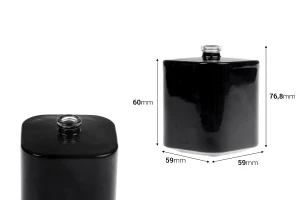 Бутилка за парфюм  100 мл с 15 мм "Crimp" в бяло или черно-изображение_размери