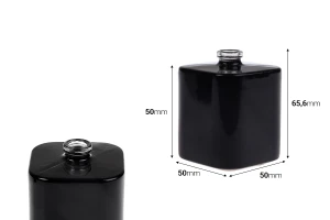 Бутилка за парфюм 50 мл Кримп 15 мм в бяло или черно-изображение_размери