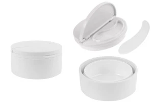 Пластмасов (PP) бял буркан 50 мл с капачка и шпатула-изображение_продукт