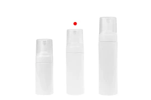 Пластмасова (PET) бяла бутилка 150 мл с бяла пенлива помпа и капачка-изображение_група