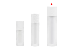 Бутилка 100 мл ( с външен стъклен копус) за многократна употреба с помпа за крем -изображение_група