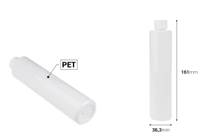 Резервна вътрешна бяла бутилка с бяла капачка за код 19-5412-изображение_размери