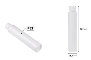 Резервна вътрешна бяла бутилка с бяла капачка за код 19-5411-изображение_размери