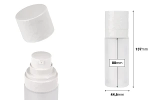 Безвъздушна (airless) бутилка 30 мл с външна стъклена опаковка за многократна употреба-изображение_размери