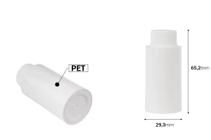 Резервна вътрешна бяла бутилка с бяла капачка за код 19-5407-изображение_размери