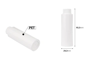 Резервна вътрешна бяла бутилка с бяла капачка за код 19-5408-изображение_размери