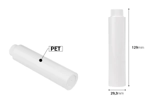 Резервна вътрешна бяла бутилка с бяла капачка за код 19-5409-изображение_размери