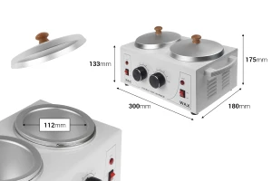Двоен κотлон за топена на восък 600/600 мл -изображение_размери