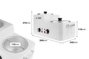 Двоен κотлон за топена на восък 2500/2500 мл -изображение_размери