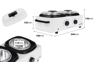 Двоен κотлон за топена на восък  500/500ml-изображение_размери