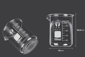 Стъклена цилиндрична чаша 100 мл-изображение_размери