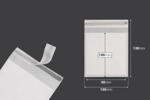 Хартиени самозалепващи се пликове с размер 100x100 мм  - 100 бр.-2