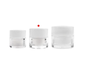 Акрилен пластмасов буркан 30 мл с бяла капачка, шпатула и пластмасово уплътнение-изображение_група