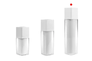 Акрилна пластмасова airless бутилка 50 мл с бяла помпа-изображение_група