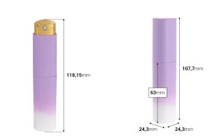 Стъклена Спрей бутилка за парфюм 10 мл с външна обвивка  -изображение_размери