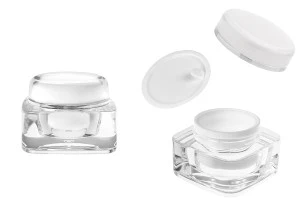 Луксозен акрилен пластмасов буркан 30 мл с капачка и пластмасово уплътнение-изображение_продукт