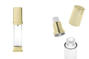 Златиста или сребриста бутилка за крем 10 мл Airless-изображение_продукт