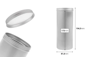 Цилиндричен метален буркан 1000 мл с капачка-изображение_размери