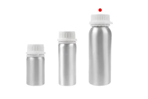 Алуминиева бутилка 250 мл за съхраняване  на есенция, парфюми и алкохолни разтвори с тапа и пластмасова капачка -5