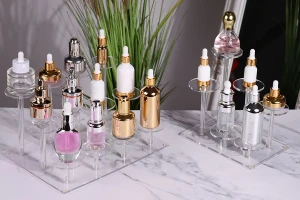 Прозрачна акрилна стойка за продукти 300x215x150 мм (диаметър на всяка основа 65 мм) - 12 позиции-изображение_група