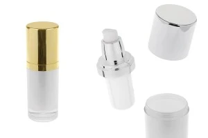 Луксозна акрилна бутилка за многократна употреба 30 мл с помпа за крем и капачка-изображение_продукт