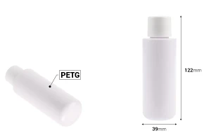 Резервна вътрешна бяла бутилка 100 мл с бяла капачка за код 16-6449-изображение_размери