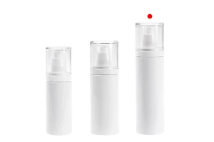 Пластмасова (PET) бяла бутилка 200 мл със спрей помпа и прозрачна капачка-изображение_група