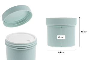 Цветни матови пластмасови (PP) буркани 150 мл с капачка с уплътнител -изображение_размери