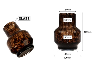 Декоративен стъклен буркан с размери 120x150 мм-изображение_размери