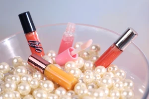 Акрилна прозрачна опаковка за гланц за устни 1.2 мл с розова капачка и отцедник - 12 броя-изображение_група