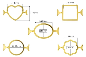 Метална форма за восъчен печат 25 мм-изображение_размери