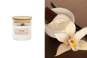 Ароматна ръчно изработена свещ 16-3023 с дървен фитил - 110 гр.-изображение_продукт