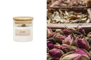 Ръчно изработена ароматна свещ с дървен фитил 16-3033 -110 гр.-изображение_продукт