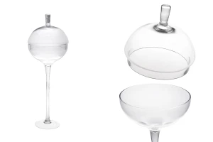 Декоративен съд за сладкиши, бонбони и др. със стъклен капак-изображение_продукт