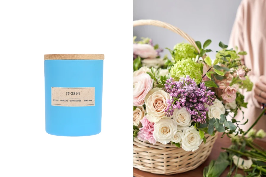 Ароматна свещ (140gr) 17-3894 с памучен фитил -изображение_продукт